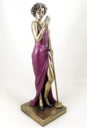 12,25 инчи женски пејач ладна декоративна фигура, бронзена боја