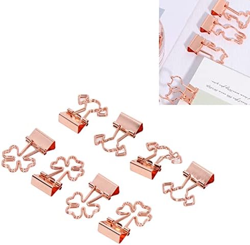 30 парчиња слатки розови златни врзувачки клипови, мали врзива силна метална метална хартија стегини мини врзивни клипови за канцеларија за домашни училишта за дом