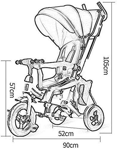 Лого Детски автомобил Трицикл за обука за велосипеди шетач за бебиња мултифункционално 1-3-6 години трицикл за ротирање на седиштето за