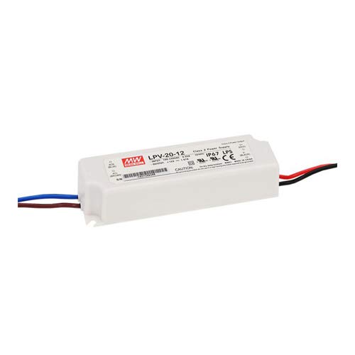 Средно добро LPV-20-12 20 W единечен излез 1.67 A 12 VDC излез максимално напојување со напојување-1 ставка