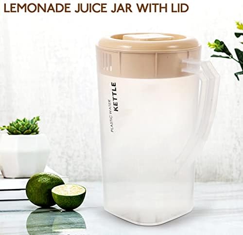 Бестонзон Пластичен Стомна Со Капак: Сок Контејнер Ладен Чај Стомна Херметички Бокал Со Излив Чај Филтер За Лимонада Вода Пијалаци