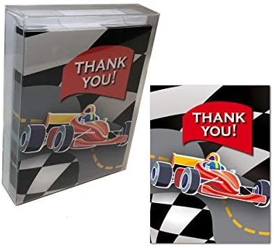 Колекција Стоунхаус | Тркачки автомобил благодарам картичка за белешка | 10 боксени картички и коверти | САД направија