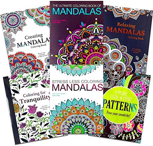 10 пакувања за книги за боење на возрасни супер сет - пакет со 10 книги за боење за возрасни за жени, мажи со мандали и повеќе | Голем
