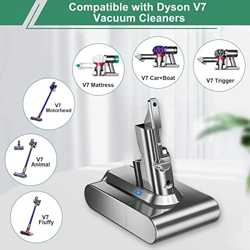 GrowFeat 6400mah Замена на батеријата за батеријата Dyson V7 за V7 Motorhead Pro, V7 Car+ Boat, V7 душек, V7 Absolute, V7 Trigger,