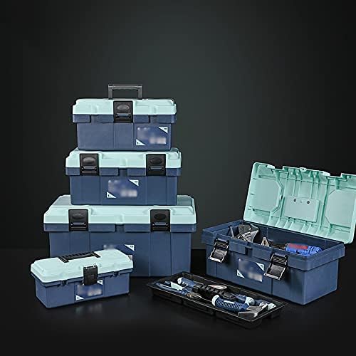 Кутии за алатки за алатки Koaius со пластична алатка кутија со отстранлив фиока и преносна рачка цврста трајна за хардвер занаетчиски канцелариски