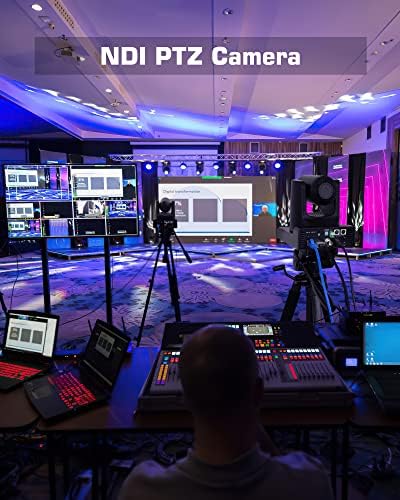 Chameye ndi PTZ камера 20x Оптичко зумирање AI Автоматско следење PTZ камера со LCD дисплеј, 3G-SDI IP 1080p 60fps POE во живо стриминг
