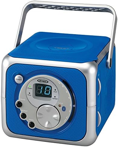 Jensen CD-555 Bluetooth Bluetooth Boombox Преносен Bluetooth Music System со CD плеер +CD-R/RW & FM радио со AUX-In & jackек за слушалки