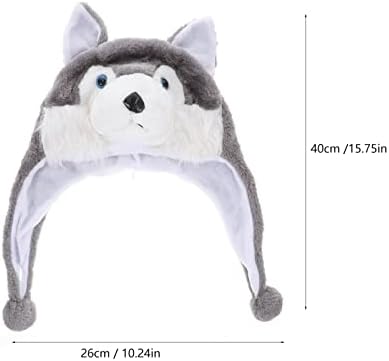 Besportble животински кадифен капа Raccoon Hat Monsters Inc Hat Raccoon Tail Raccoon Hat Coonskin