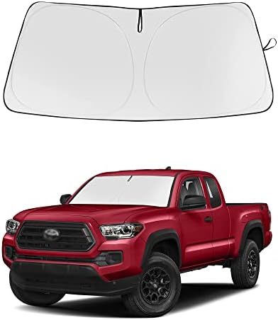 Tacoma Whindshield Sunshade Custom Fit Fit 2017 2018 2019 2020 2021 2022 Toyota Tacoma преклопна предна Sun Shield заштитник блокови