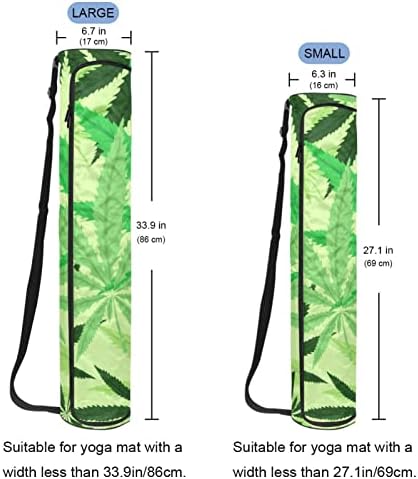 Јога Мат Торба, Зелена Пеперутка Вежба Јога Мат Превозникот Целосна Поштенски Јога Мат Носење Торба Со Прилагодлив Ремен За Жени Мажи