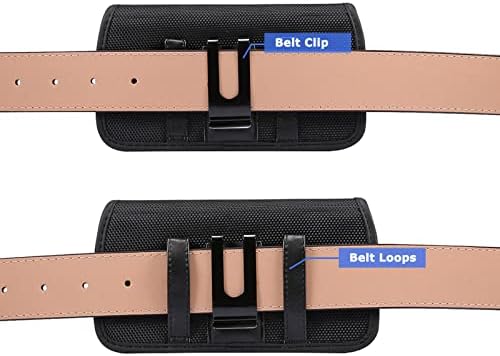 Phone Belt Clip Pouch Rugged Nylon Cell Phone Belt Holster Compatible with Galaxy S23,S22,S21,S20, Compatible with iPhone 14,14 Pro,13,13