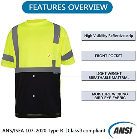 LX рефлектирачки безбедносен кошула Краток ракав со голема видливост Рефлексивна маица за дишење за работа за магацин Класа 3 Класа 3
