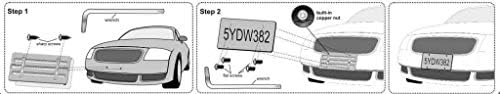 Заграда За Регистарска Табличка на Предниот Браник За Акура 2000-2023, Поставен Држач за Плочи w 6 Уникатни Завртки за Завртки