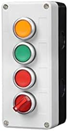 Контролна кутија MAMZ со прекинувач на копчето за светло 24V/220V со копче за итни случаи, самото ресетирање на индустриски прекинувач водоотпорна кутија