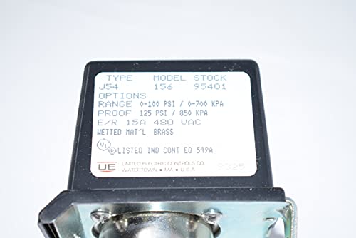 Механички прекинувач за притисок на United Electric 54 серија J54-156