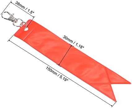 Безбедносен рефлектор за безбедност на Патикил, 2 пакувања со приврзоци за приврзоци ПВЦ рефлексивна опрема за приврзоци за јакна од ранец, флуоресцентна жолта+пор