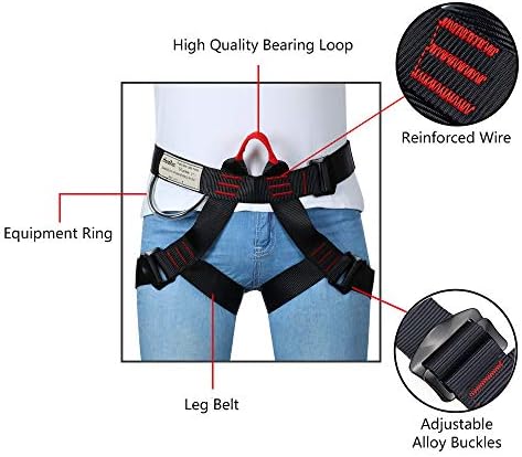 Ремени за искачување на рацете, безбедни безбедносни ремени за искачување на дрво за обука на отворено пештери за искачување на