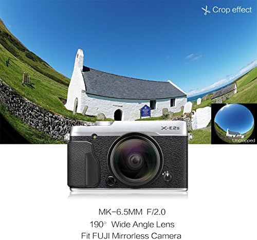 Меке Меике 6,5 мм ф/2,0 Ултра Широк Кружен Рибен Објектив За Fujifilm X Mount MOUNT APS - C Камера X-Pro2 X-E3 X-T1 X - T2 X - T10 X-T20 X - A2