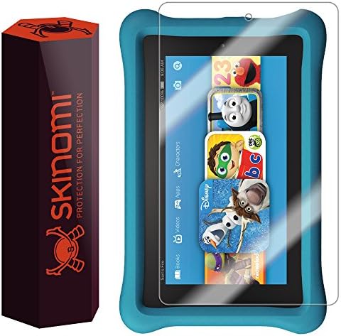 Заштитник на екранот Skinomi компатибилен со Fire Kids Edition 7 инчи Clear Techskin TPU Anti-Bubbule HD HD филм