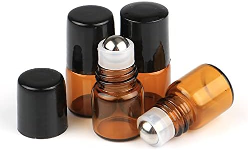 Враќање 25 парчиња есенцијално масло стакло шишиња со ролери мини ситни пополнети празни ароматерапии парфем течен килибар стаклен ролна на