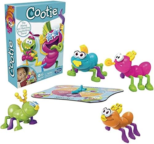 Хасбро Игри На Среќа Cootie Мешање И Појавување На Бубачки Градење На Деца Игра, Лесно И Забавно Игри За Деца, Предучилишна Игри за 2-4 Играчи,