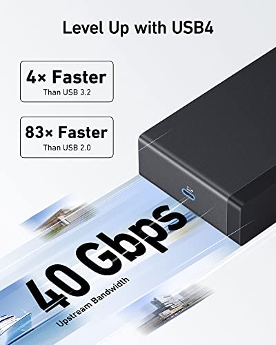 ANKER 568 USB-C Докинг Станица, До 100w Полнење За Лаптоп, 40gbps Пренос На Податоци, Etherne &засилувач; 8K@60Hz HDMI Кабел, Ултра