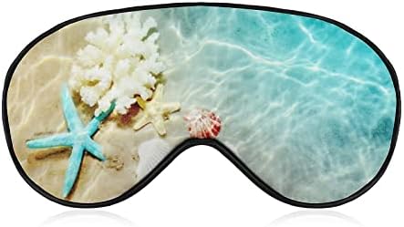 Corвездена риба корал и школка на плажа за очи за очи за очи за слепило со прилагодливи блокови од ленти, светло заслепеник за патување