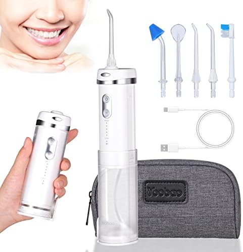 Преносни водни flassers за заби, Yoobao Mini безжичен стоматолошки орален наводнувач со отстранлив резервоар за вода, 5 режими, куќиште