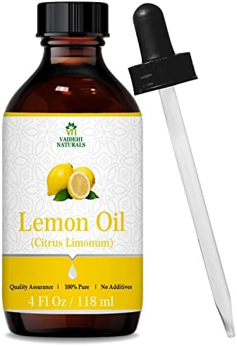 Vaidehi Naturals Лимон есенцијално масло и сет на есенцијално масло од пеперминт - чисто и природно масло од премиум одделение со стаклено капнување