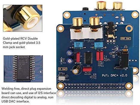 HIFI DAC + звучна картичка PIFI DAC + PCM5122 DAC I2S интерфејс аналоген излезен сигнал Дигитален аудио картичка компатибилен со Raspberry