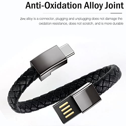 Полнач за кожни нараквици USB кабел за полнење плетенка со жици USB преносен полнач за патувања за iPhone Android Samsung