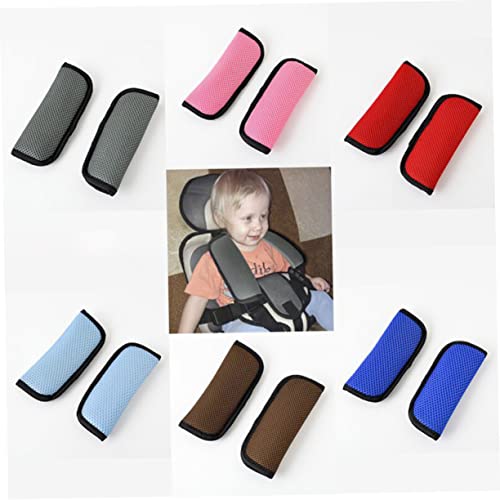 Kisangel Kids Leash 8 PCS шетач безбедносен ракав сив cuhsion во сигурносен појас бебе Стер -автомобил за новороденчиња Доенчиња рамо случајни