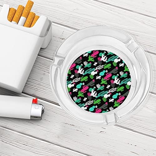 Кактус шема стаклени пепелници за цигари за ветровит ѓубре може да печати фенси фиоки за пепел за домашна канцеларија во хотел за внатрешни