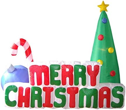 Два божиќни украси за украси, вклучуваат 5 нозе високи Божиќни надуени далматинско кученце куче на кутија за подароци, и 6 нозе високи Божиќни надувување Среќна елк?