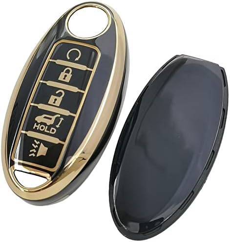 Guibuhuse 360 ​​° Заштитен клуч за клучеви за далечински клуч на обвивката за далечински клуч се вклопува за Nissan Altima Maxima Murano Pathfinder,