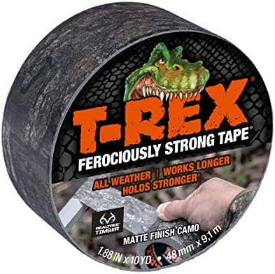 T-REX жестоко силна лента за канали, 2 Realtree Timber Camo и 2 портокалови, вкупно 70 јарди