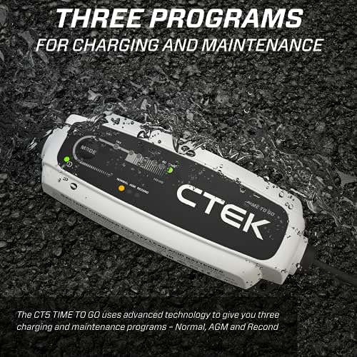 CTEK CT5 Време на полнач за батерии и одржување на батеријата GO-12 со додатоци