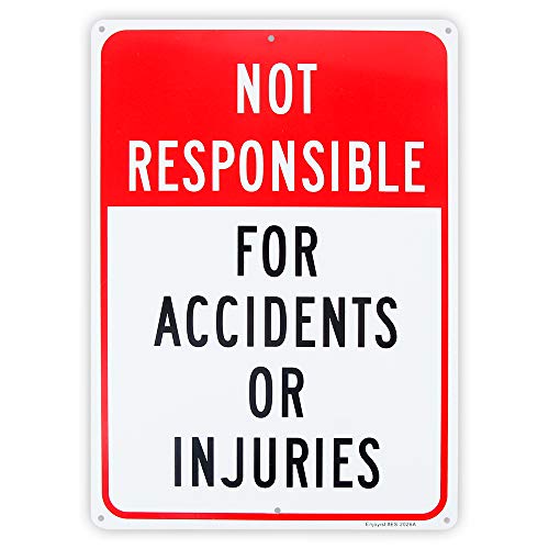 Уживајте во тоа што не е одговорен за знаци на несреќи или повреди ， Внесете на ваш сопствен знак за ризик - 10 x 14 - .040 Алуминиум рефлективен
