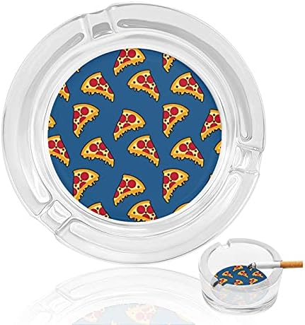 Пица doodle модерна тркалезна стаклена лента за пепел преносни декоративни цигари цигари држач за пепел за домашна канцеларија