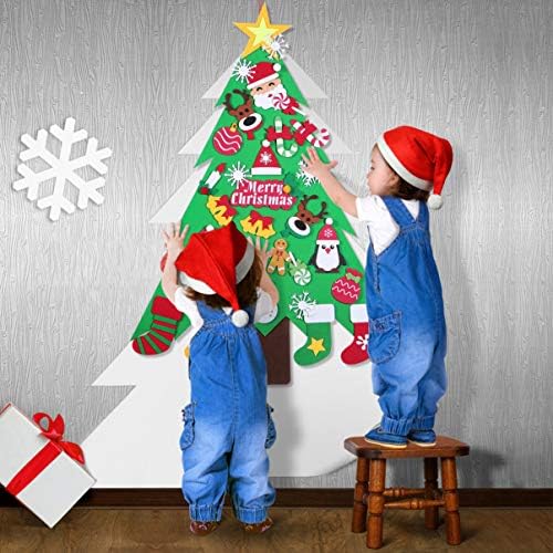 Amosfun diy се чувствуваше елка сет Божиќ украси wallидови виси Божиќни украси декорација поставен wallид виси Божиќ подарок Божиќ