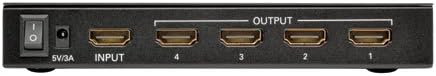 Трип Лајт HDMI Над Cat5 / Cat6 Етернет Кабел Екстендер &засилувач; HDMI Сплитер, 4 Порта 1 во 4 Надвор Сплитер, 4K Аудио Видео, DVI Компатибилен, HDCP 1.3, 4K x 2K
