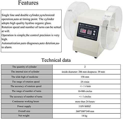 CGOLDENWALL CS-3 BENCHTOP TABLET FRIABILITY TESTER INSTRUNT INSTRUNT FRIABITION TESTER INSTRUMENT SPOTING SPEESS 25 R/MIN, Опсегот на