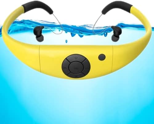Водоотпорен MP3 плеер за пливање, слушалки за пливање Swimaudios IPX8 8 GB со карактеристика на смена, подводни слушалки/слушалки