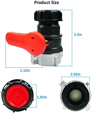 75mm Ibc Tote Резервоар Адаптер Топката Вентил, 2.95 Груб Навој Адаптер Топката Капа Вентил За Вода Течност Контејнер Npt DN50 Тешки