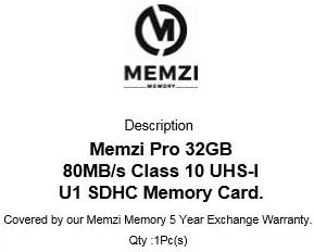 MEMZI PRO 32gb Класа 10 80MB / s Sdhc Мемориска Картичка За Panasonic HC-X Серија Дигитални Камери