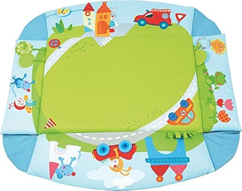 Gaba Whimsy City Soft Fabric Play Gym со одвојлив лак - Користете како површина за игра, менување на површина или мал кревет