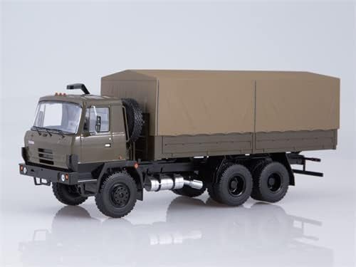 Започнете модели на скала за Tatra 815 V26 Flathed Chation со шатор Каки 1/43 ABS резервоар претходно изграден модел