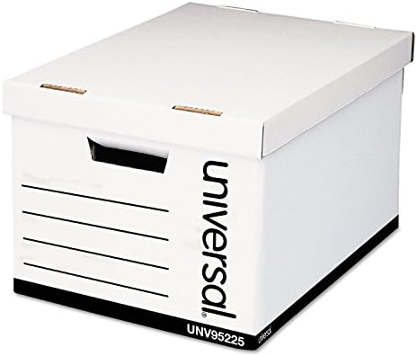 Универзална 95225 кутија за складирање на екстра-јачина, писмо/легално, 12 x 15 x 10, бело, 12/картон