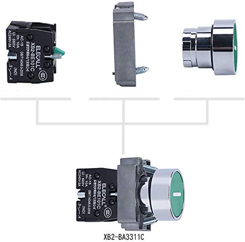 XB2-BA3311C 10PCS/пакет без прекинувач за заклучување зелена прекинувач на вратата/прекинувач за ресетирање/копче за мало тркалезно копче