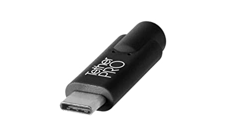 Tether Tools Teetherpro USB-C до 2.0 микро-б 5-пински кабел | За брз трансфер и врска помеѓу камера и компјутер | Нефлексивно црно |